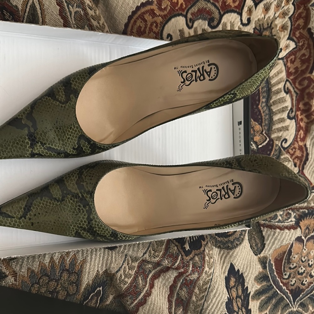 Olive green heels